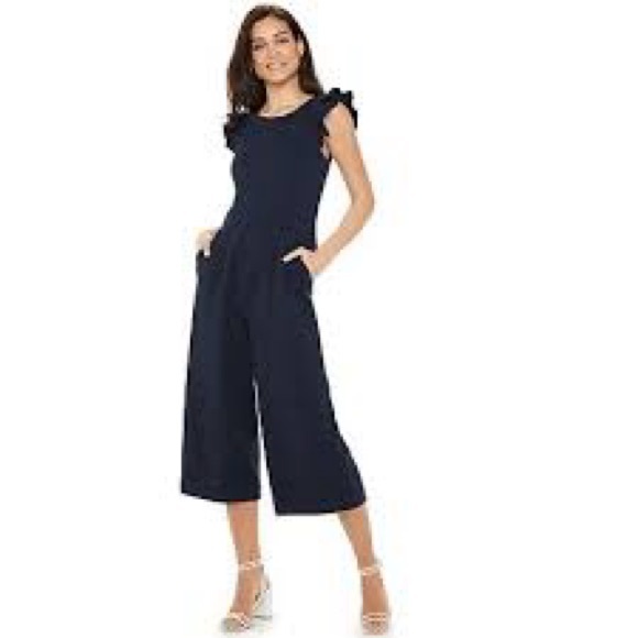 Elle Pants - XS NAVY BLUE Jumpsuit with Layered Sleeves